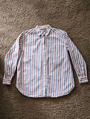 Sezane Max Shirt Red, White, Amd Blue Stripes  Size 32